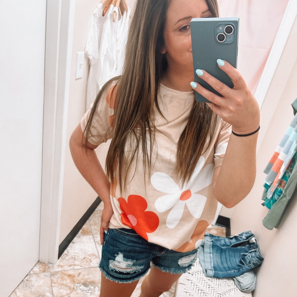 Kenzie Flower Print Top